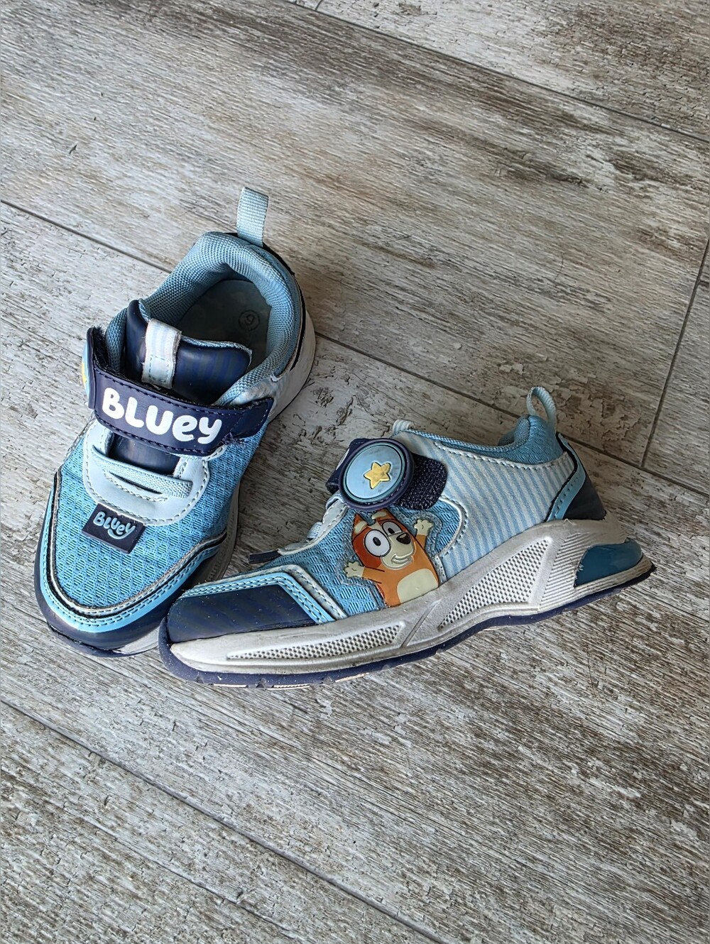 light up bluey and bingo sneakers blue kids size 9